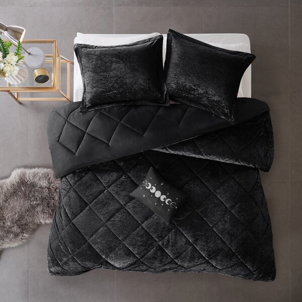 Black Velvet Comforter Set | Wayfair